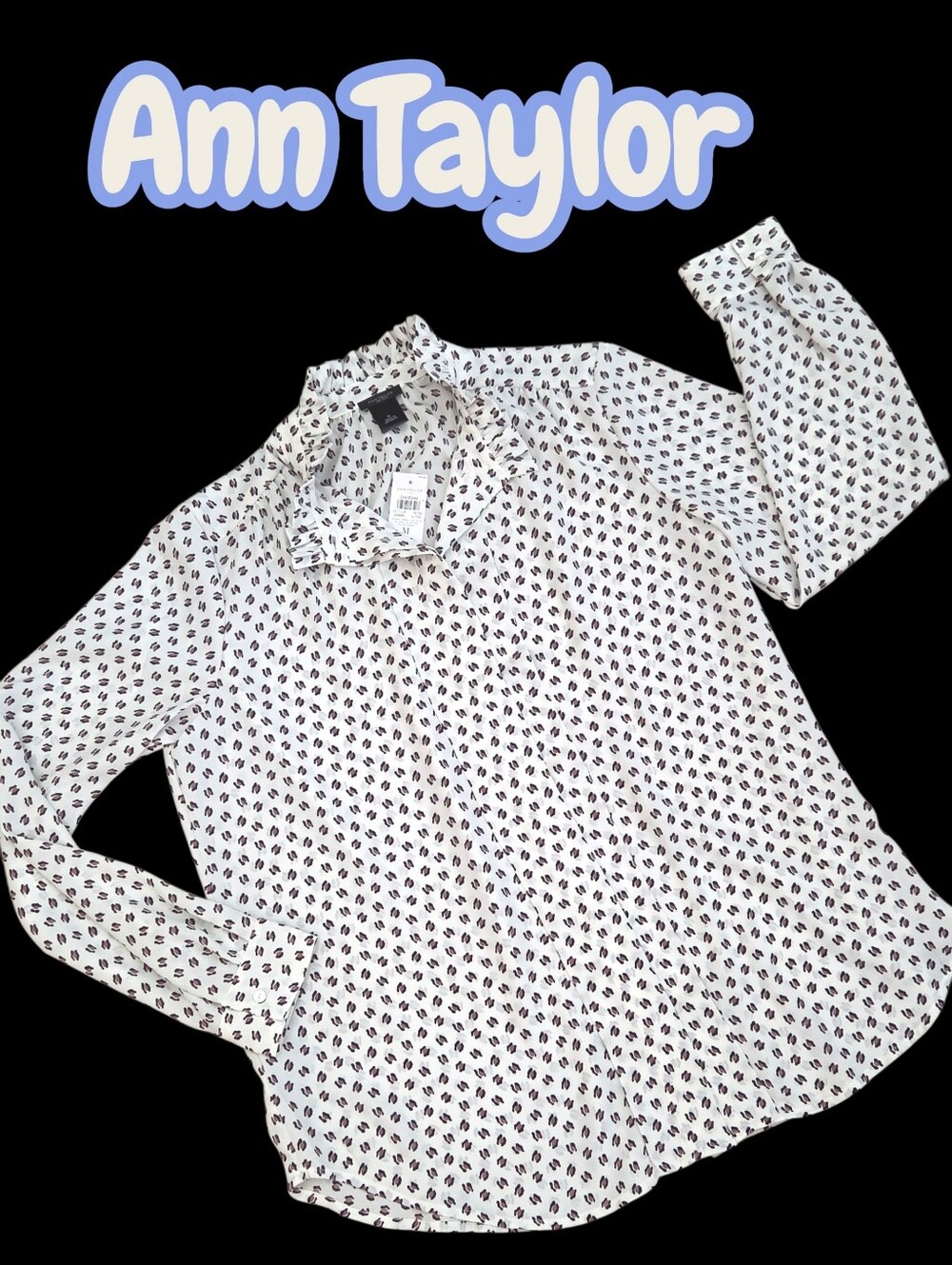 Ann Taylor Factory button up Blouse women size M